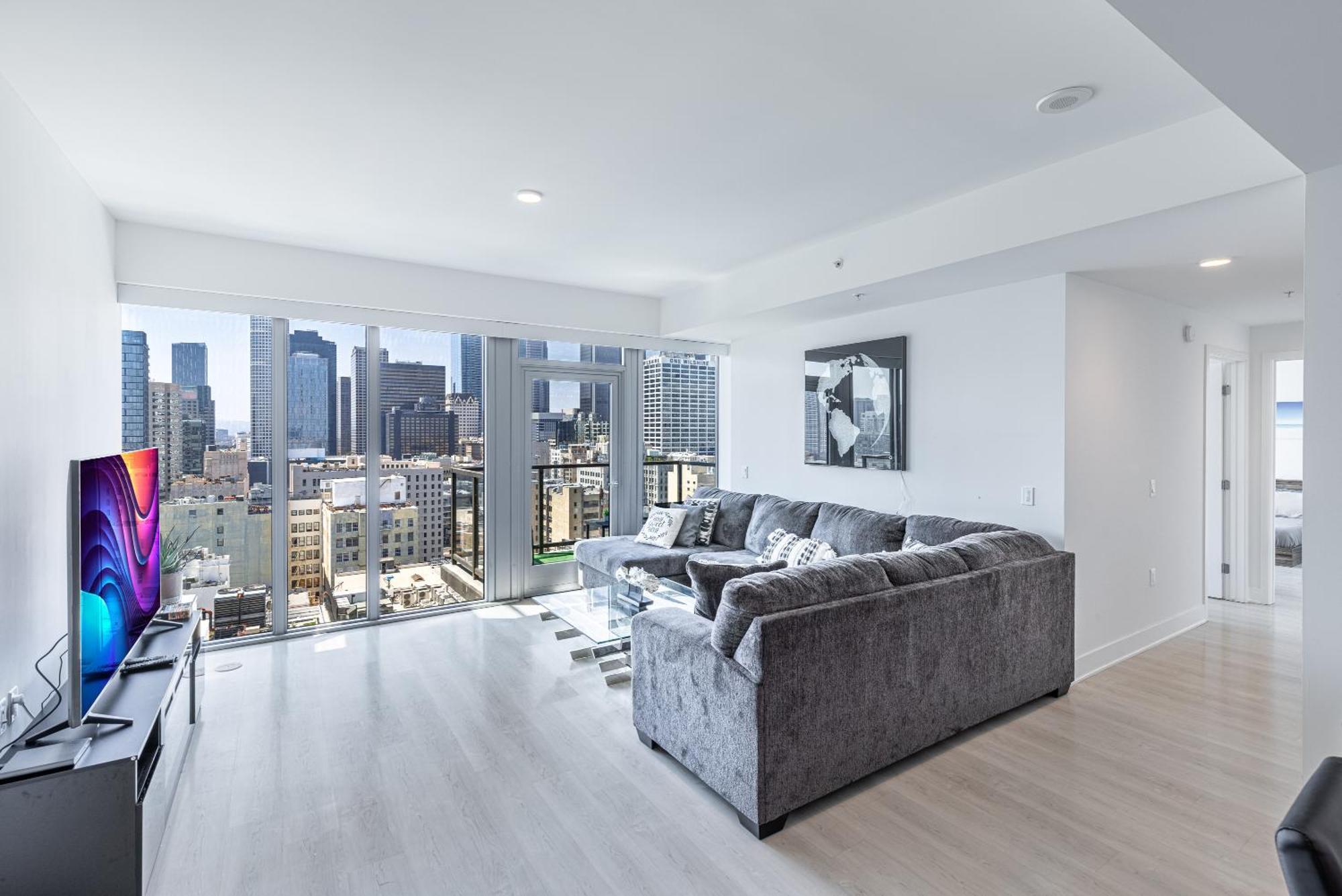 Top Floor High Rise 3 Bed Dtla Skyscraper Penthouse Лос-Анджелес Экстерьер фото